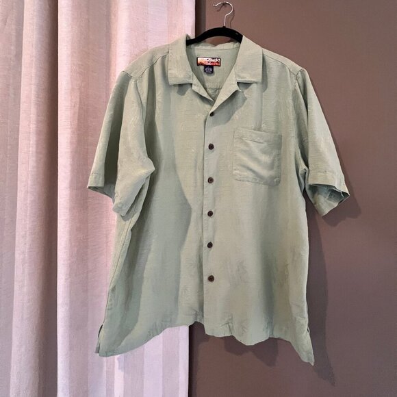 Havana Jack's Cafe Other - Men's Havana Jack's Cafe Tropical Silk Short Sleeve Shirt, Size Large